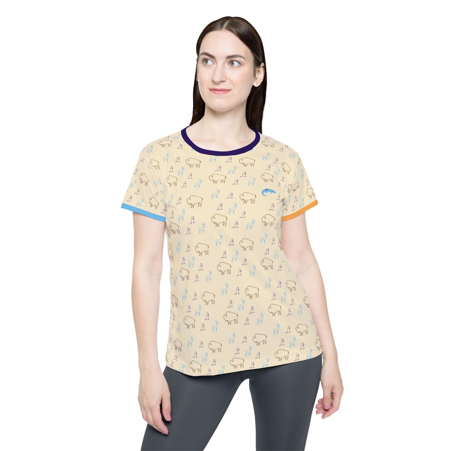 Sunset Prairie - Women's Athletic Tee - Wheat