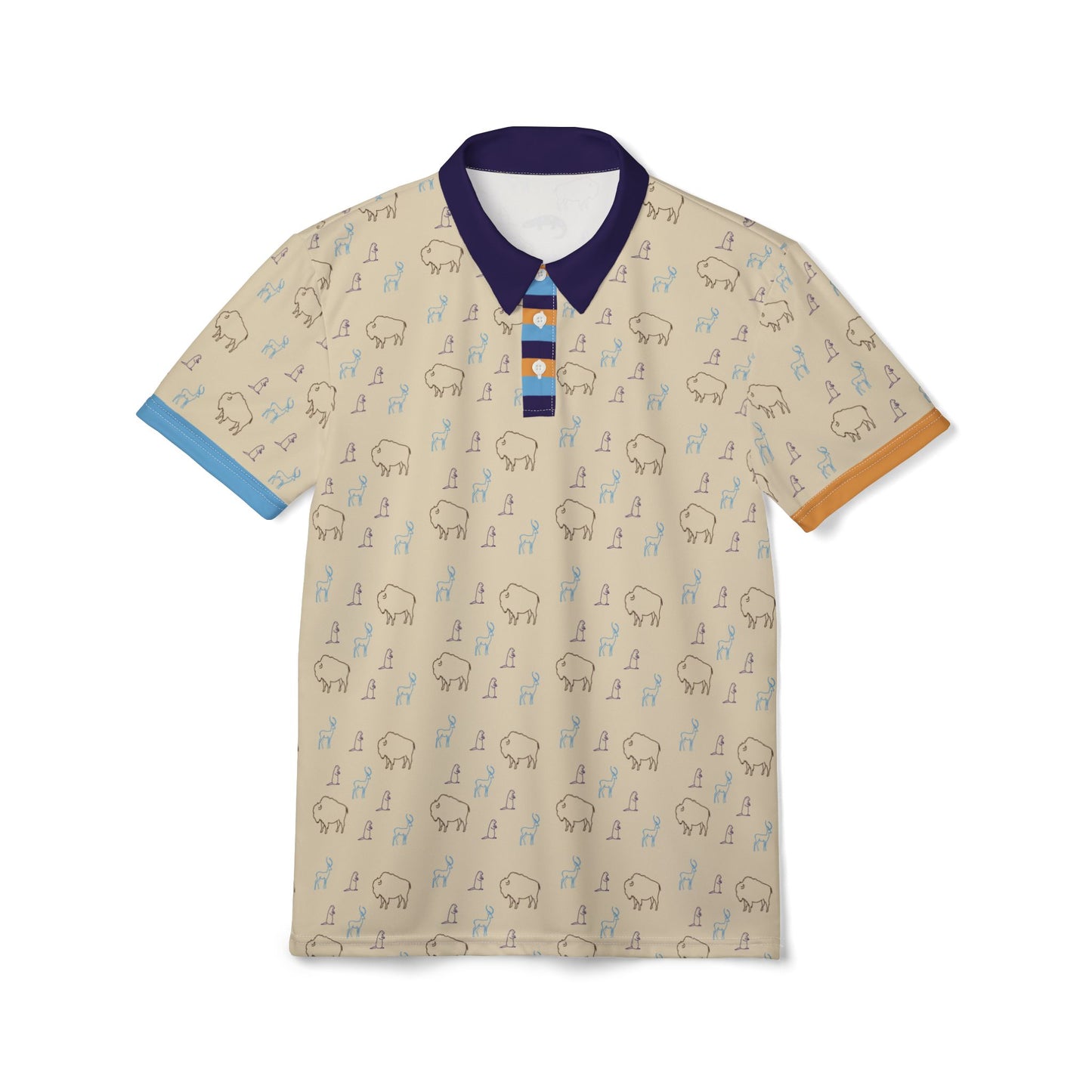 Sunset Prairie- Unisex Polo Shirt - Wheat