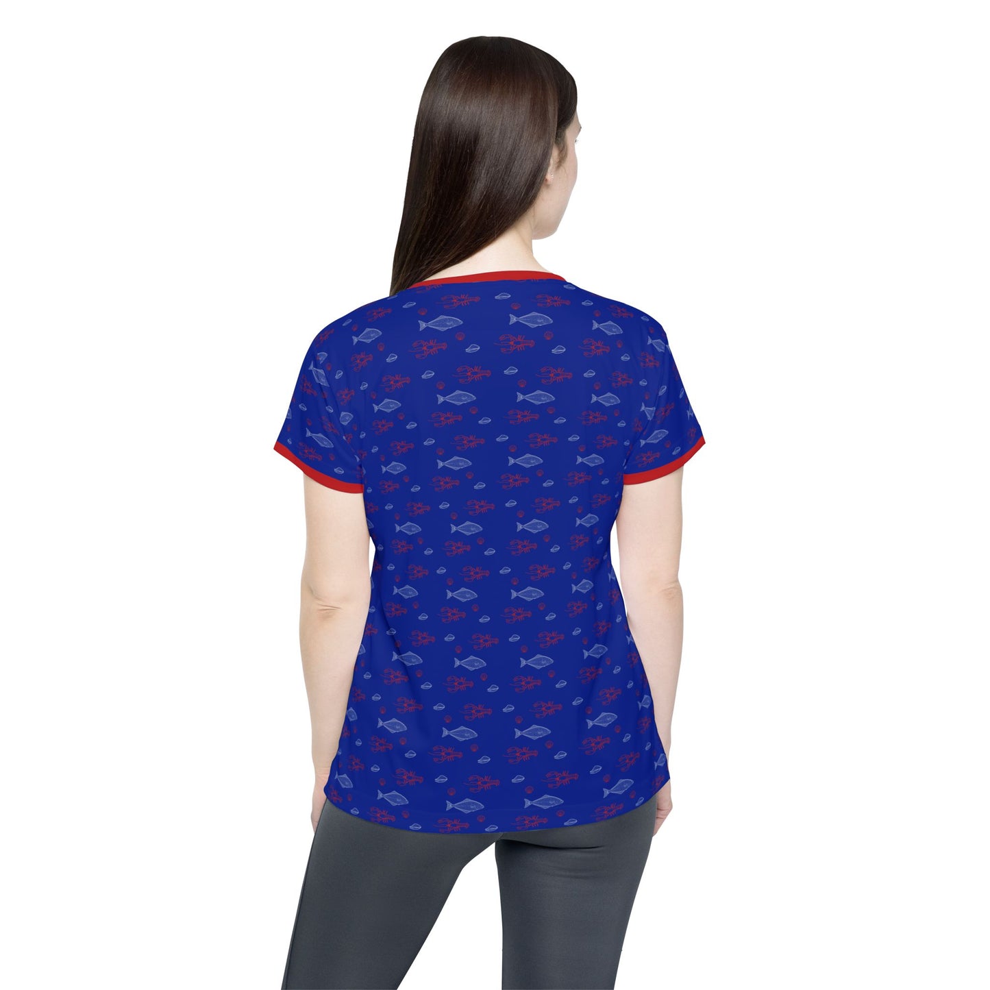 Lobster Shack - Women's Athletic Tee - Blue
