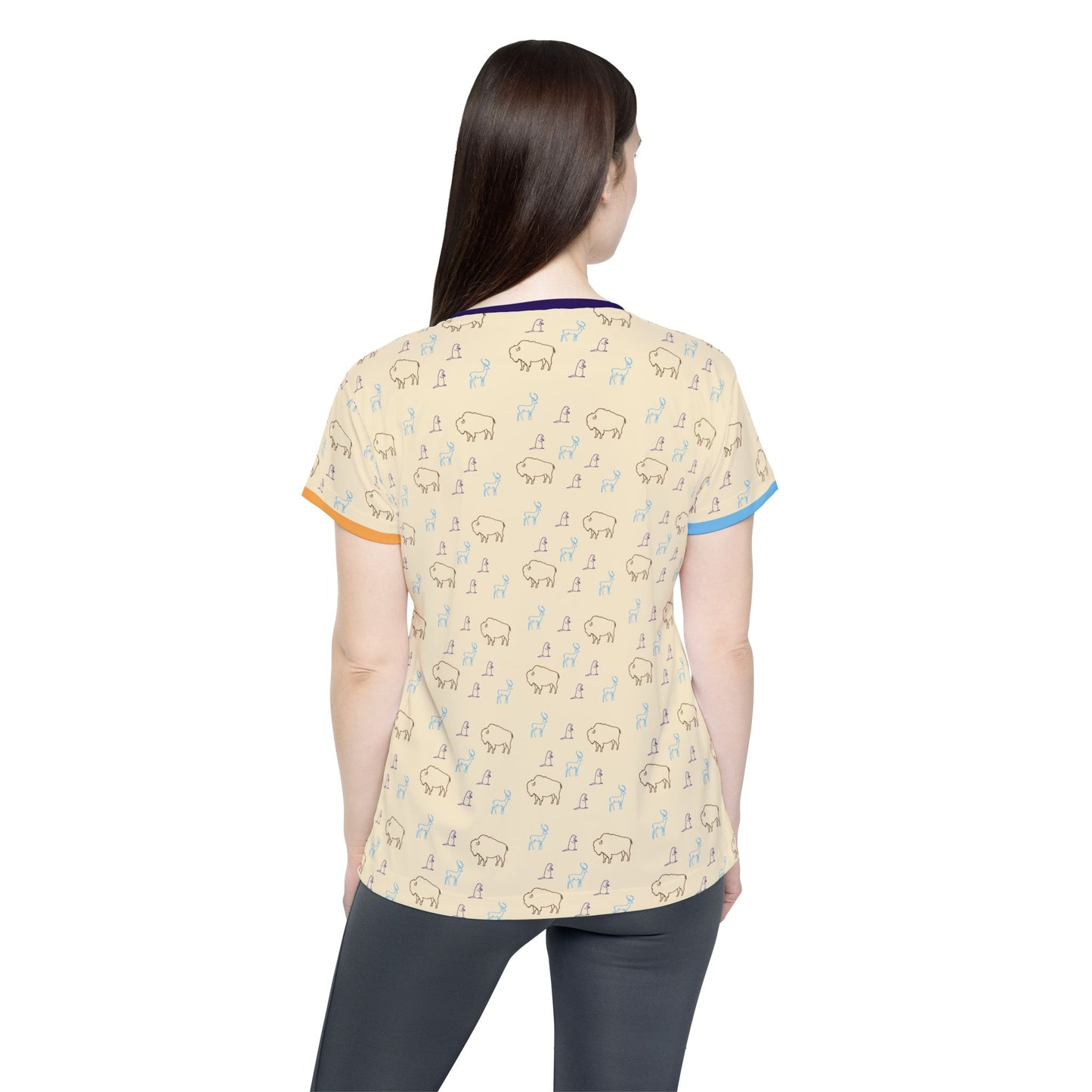 Sunset Prairie - Women's Athletic Tee - Wheat
