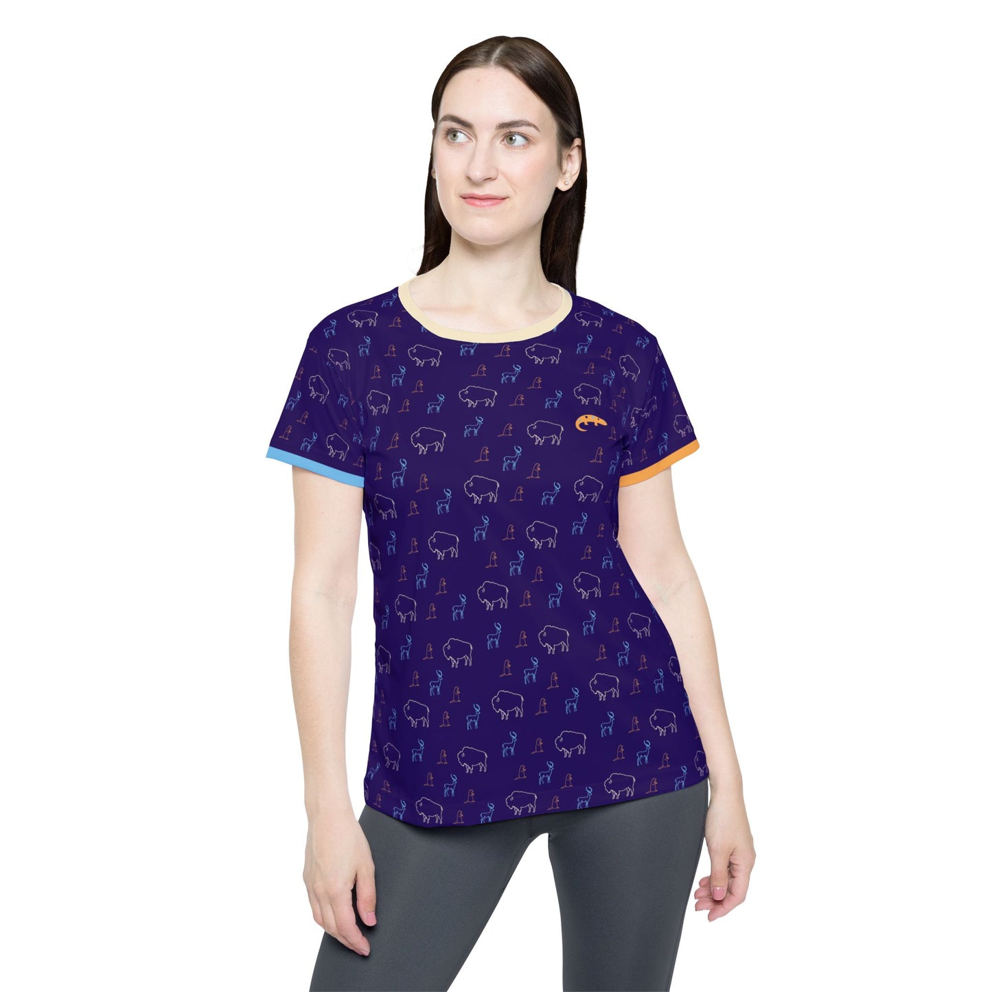 Sunset Prairie - Women's Athletic Tee - Dusk