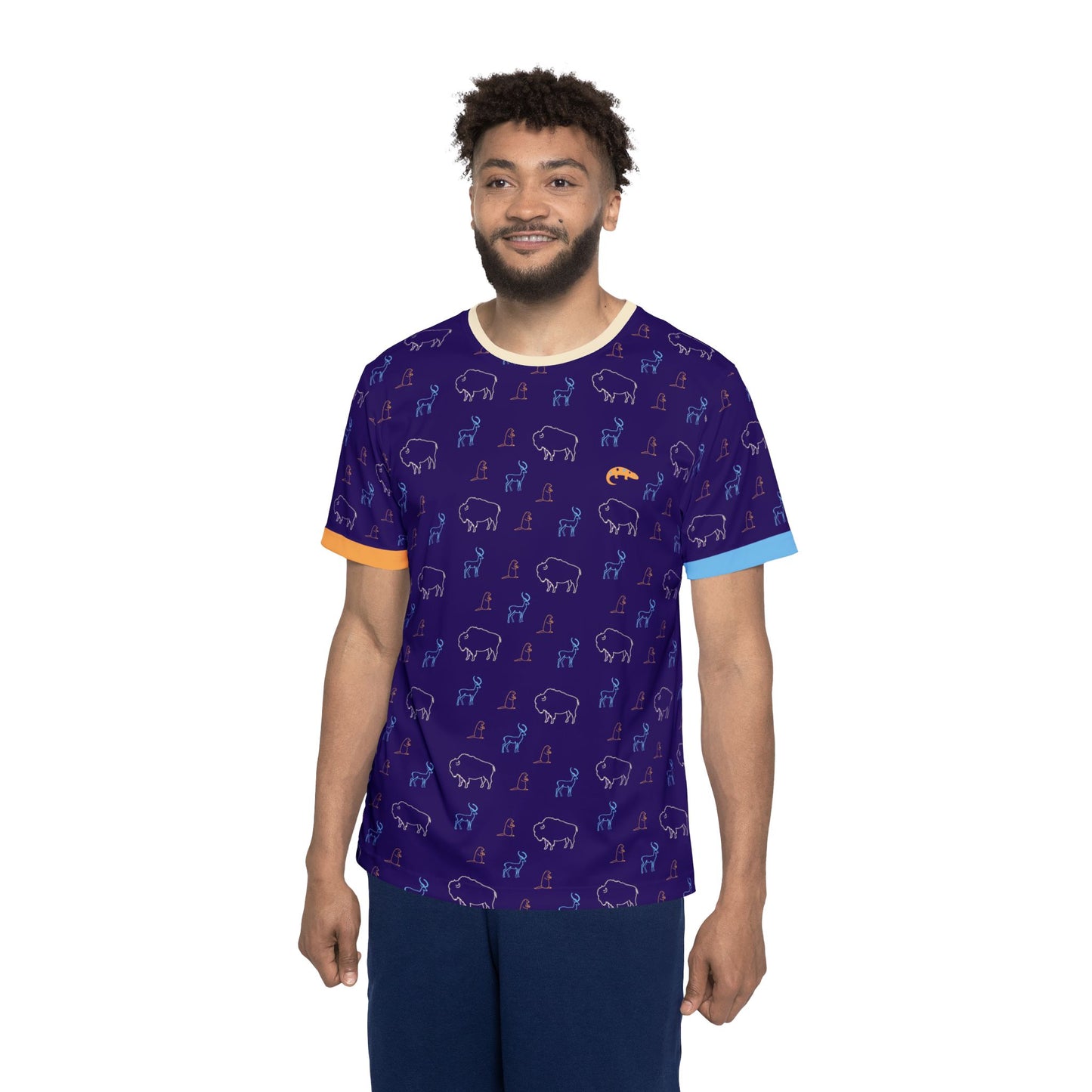 Sunset Prairie - Men's Athletic Tee - Dusk